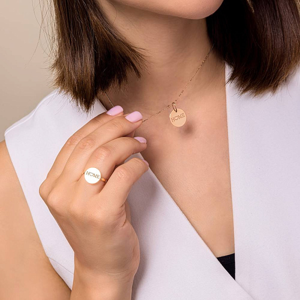 Патриотический золотой подвес "Home" (арт. 441199) – изображение 5