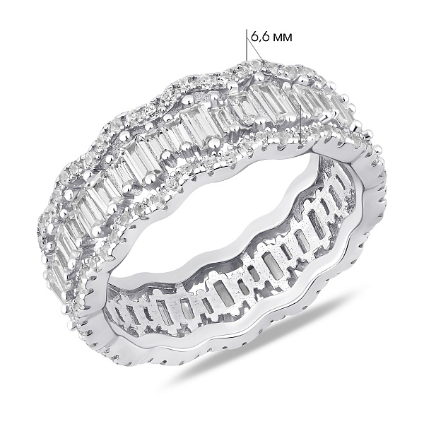 Серебряное кольцо с фианитами (арт. 7501/8420) – изображение 4