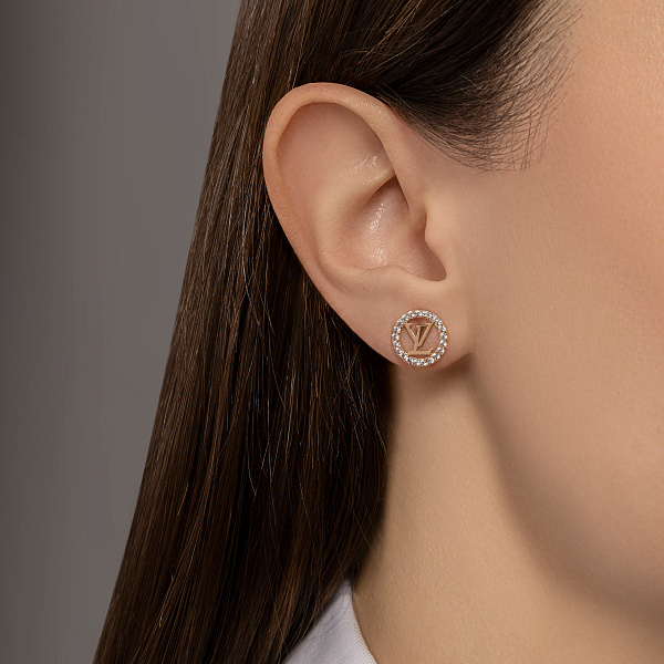 Пусети золоті з фіанітами (арт. 1091055) – зображення 2