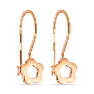 Сережки «Цветы» для детей из красного золота (арт. 105400)
