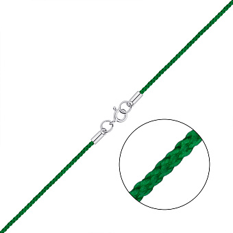 Ювелирный шнурок с серебряными вставками (арт. 7307/79053-229/17з)