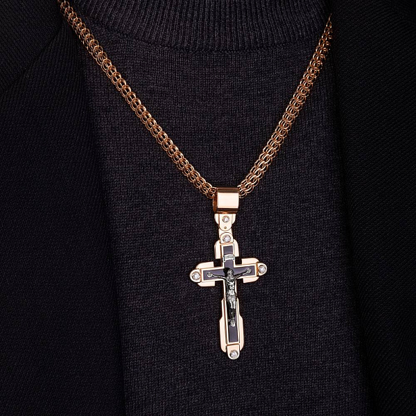 Золотой крестик с распятием (арт. 720048Д) – изображение 2