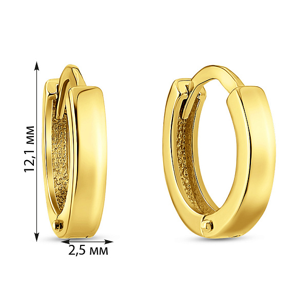 Золотые серьги кольца (арт. 1101110ж) – изображение 2