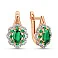 Серьги из красного золота с изумрудом и бриллиантами (арт. С011088и) – изображение 1