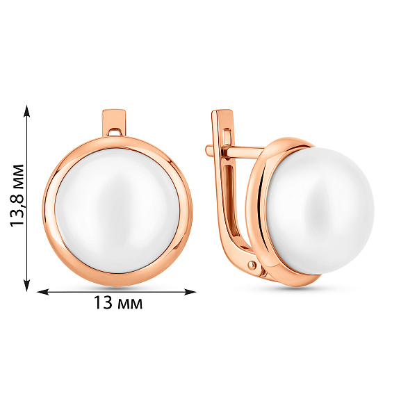 Золоті сережки з перлинами (арт. 115900) – зображення 2