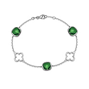 Браслет з білого золота з кварцом (арт. 323583бПкз)