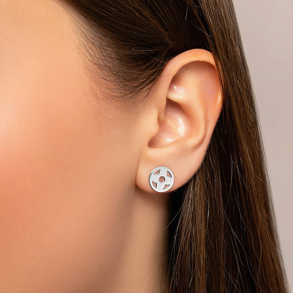 Золотые серьги пусеты (арт. 104511б) – изображение 2