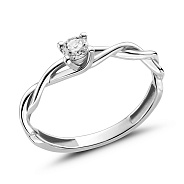 Фото Кольцо для помолвки из белого золота с бриллиантом (арт. К011326015б)