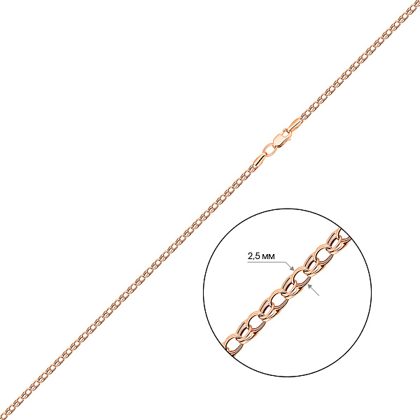 Золотая цепочка плетения Бисмарк (арт. 300303) – изображение 3