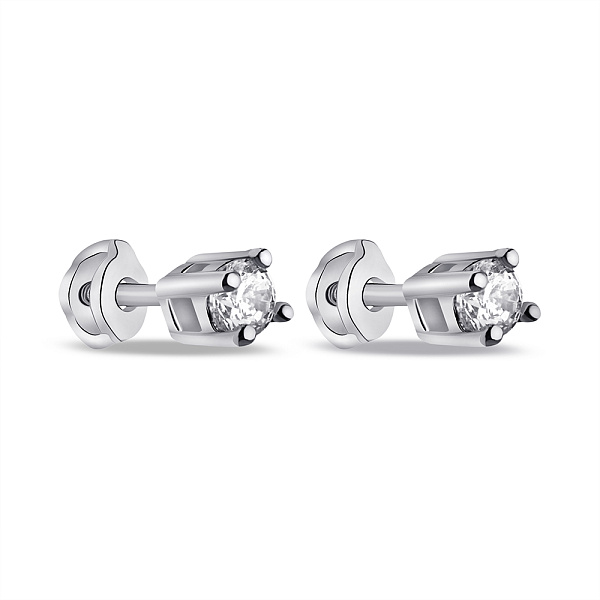 Серьги-пусеты из серебра с фианитами (арт. 7518/613сп) – изображение 1