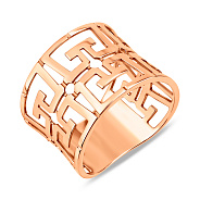 Фото Каблучка з червоного золота Олімпія без каменів (арт. 140722)