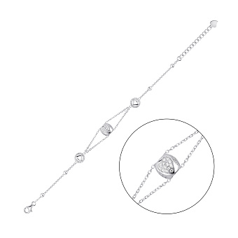 Серебряный браслет с фианитами (арт. 7509/Б2Ф/709)
