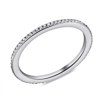 Фото Серебряное кольцо с дорожкой из фианитов (арт. 7501/6519)