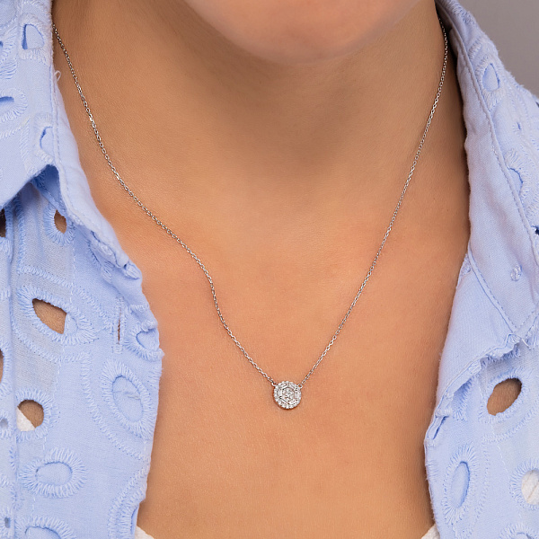 Золоте кольє з діамантами (арт. Ц011353020б) – зображення 3