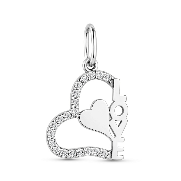 Подвеска из белого золота Love (арт. 440530б) – изображение 1