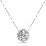 Кольє з білого золота з діамантами (арт. Ц341650030б)