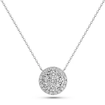 Кольє з білого золота з діамантами (арт. Ц341650030б)