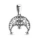 Серебряная подвеска Лунница без камней (арт. 7903/3268-ч) – изображение 1