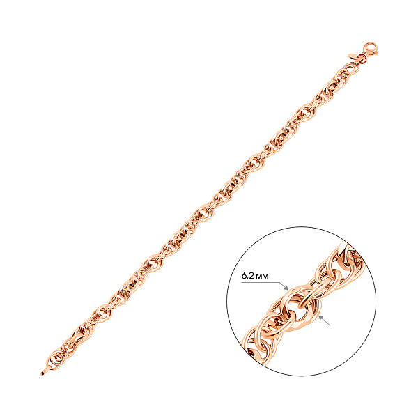 Золотий ланцюговий браслет (арт. 326429) – зображення 9