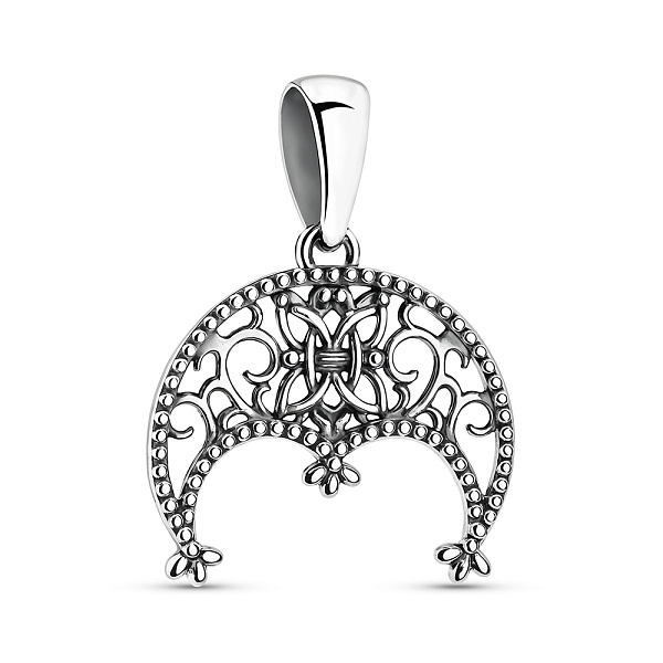 Серебряная подвеска Лунница без камней (арт. 7903/3268-ч) – изображение 1