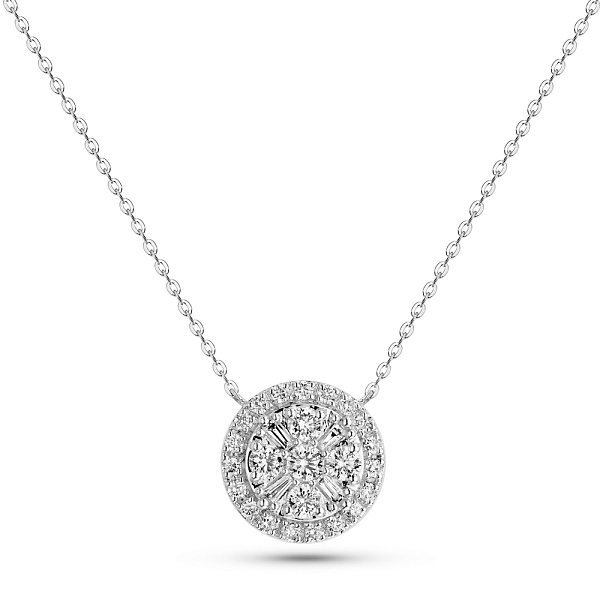 Кольє з білого золота з діамантами (арт. Ц341650030б) – зображення 1