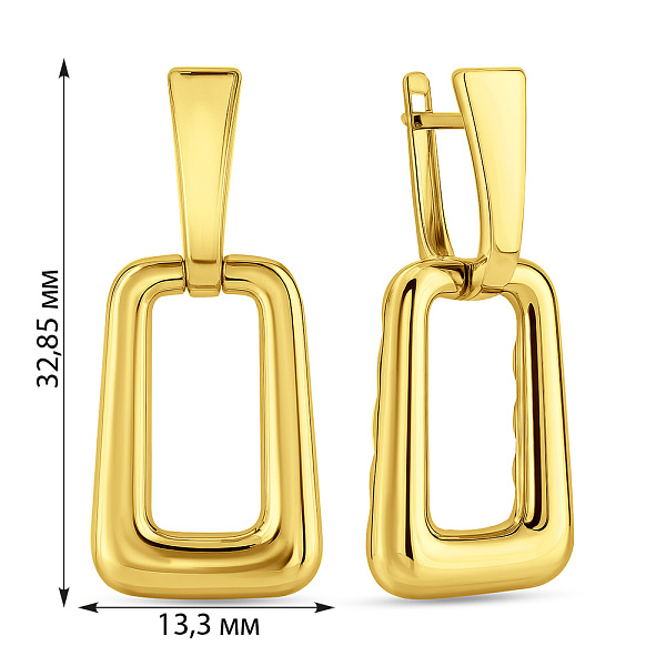 Сережки з жовтого золота (арт. 111328ж) – зображення 2