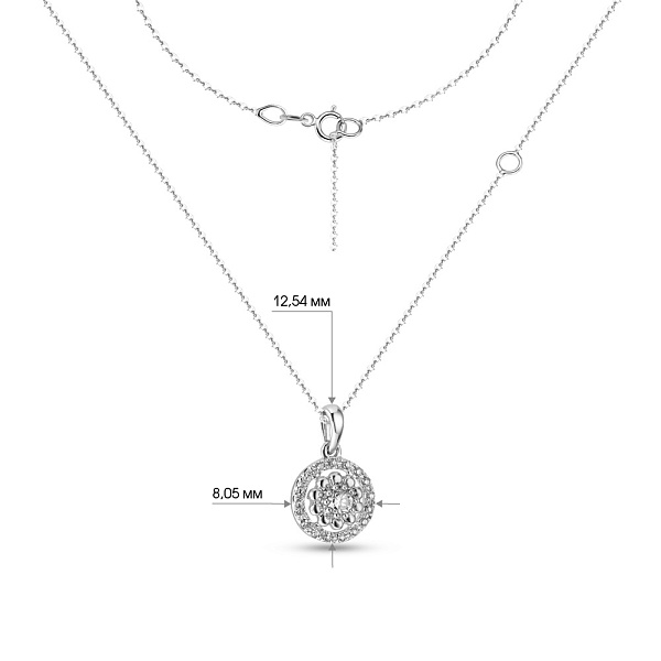 Золоте кольє з діамантами (арт. Ц341123010б) – зображення 5