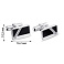 Срібні запонки з емаллю і фіанітами (арт. 7515/8612-1реч) – зображення 2
