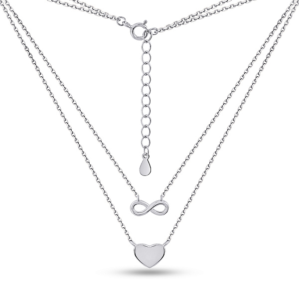 Серебряное многослойное колье (арт. 7507/2230) – изображение 2