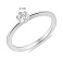 Серебряное кольцо с одним фианитом (арт. 7501/4627/1) – изображение 2