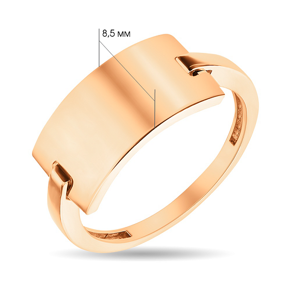 Кольцо из красного золота (арт. 154471) – изображение 2