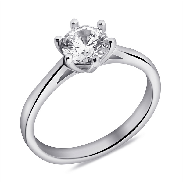 Серебряное кольцо с фианитом (арт. 7501/6190/2) – изображение 1