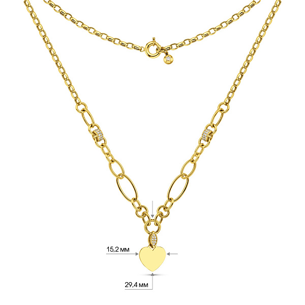 Кольє з золота з фіанітами (арт. 352684ж) – зображення 3