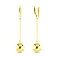 Золотые серьги-подвески без камней (арт. 104456ж) – изображение 1