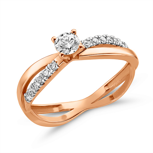 Помолвочное кольцо из золота с бриллиантами (арт. К011328030) – изображение 1