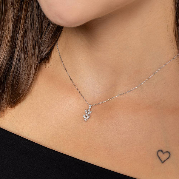 Колье из белого золота с бриллиантами (арт. Ц341690030б) – изображение 3