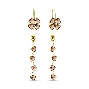 Золотые серьги с подвесками Francelli (арт. 106837жкр)