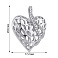 Серебряый кулон Сердце с фианитами (арт. 7503/П2Ф/1095) – изображение 2
