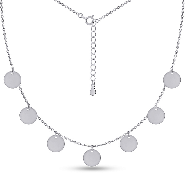 Серебряное колье Монеты без камней (арт. 7507/2210) – изображение 2