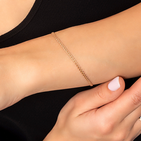 Золотой браслет плетения Бисмарк (арт. ц310301) – изображение 3