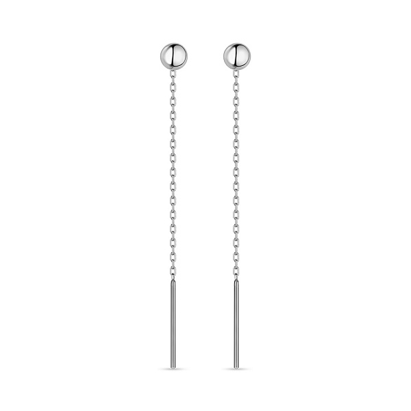 Серьги протяжки из белого золота (арт. 110830б) – изображение 1