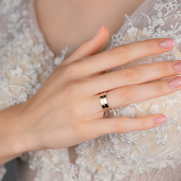 Обручка Американка з червоного золота (арт. 239193) – зображення 2