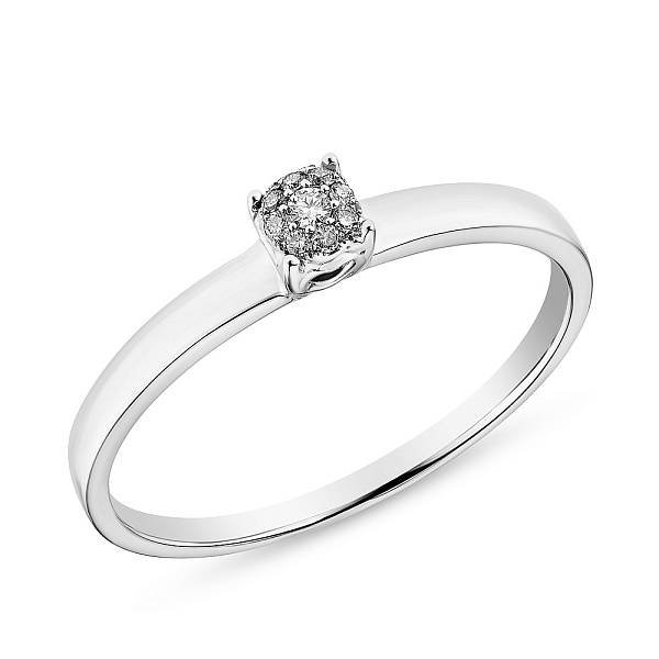 Кольцо из белого золота с бриллиантами (арт. К341103005б) – изображение 1