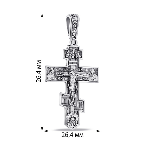 Серебряный крестик с распятием (арт. 7904/R008пю) – изображение 2