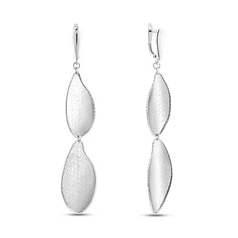 Сережки Francelli з білого золота з підвісками (арт. 1101136б)