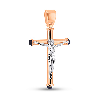 Золотой крестик с фианитами (арт. 500692с)