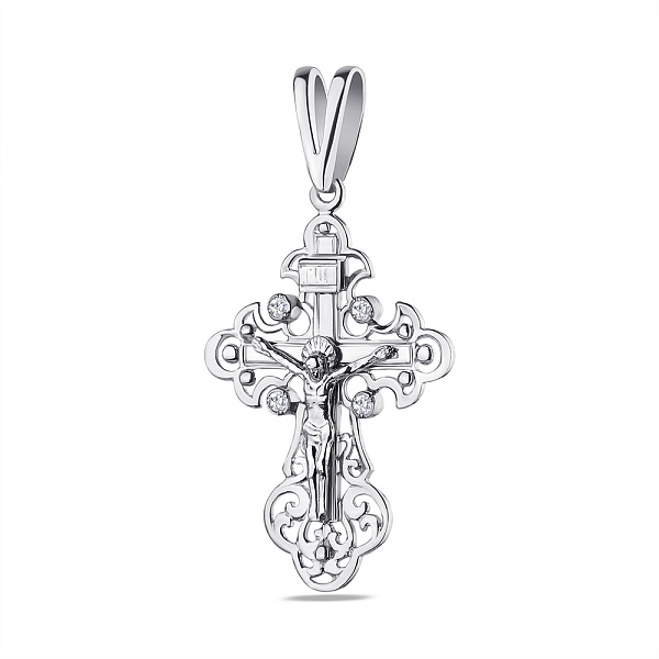 Серебряный крестик с фианитами  (арт. 7504/2-0086.0.2) – изображение 1