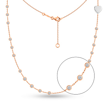 Колье из красного и белого золота (арт. 352557кб)