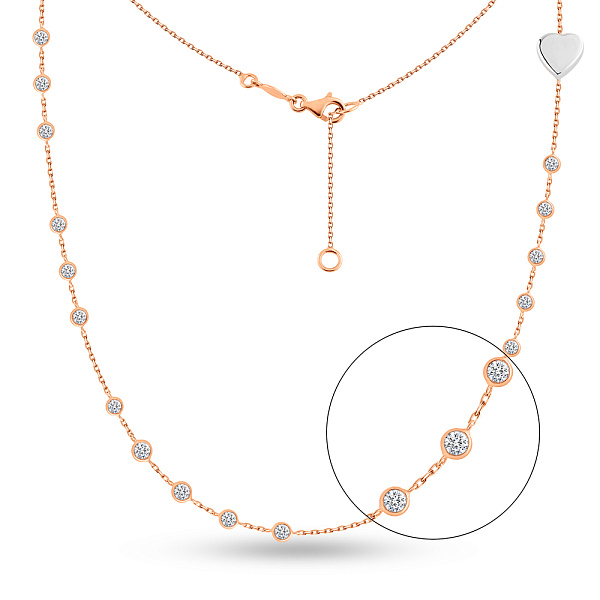 Колье из красного и белого золота (арт. 352557кб) – изображение 1