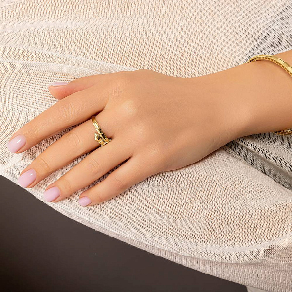 Каблучка з жовтого золота без каміння (арт. 156577ж) – зображення 4